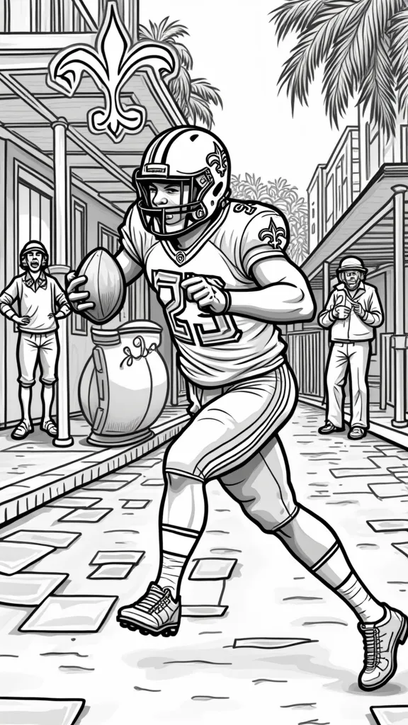 new orleans saints coloring pages